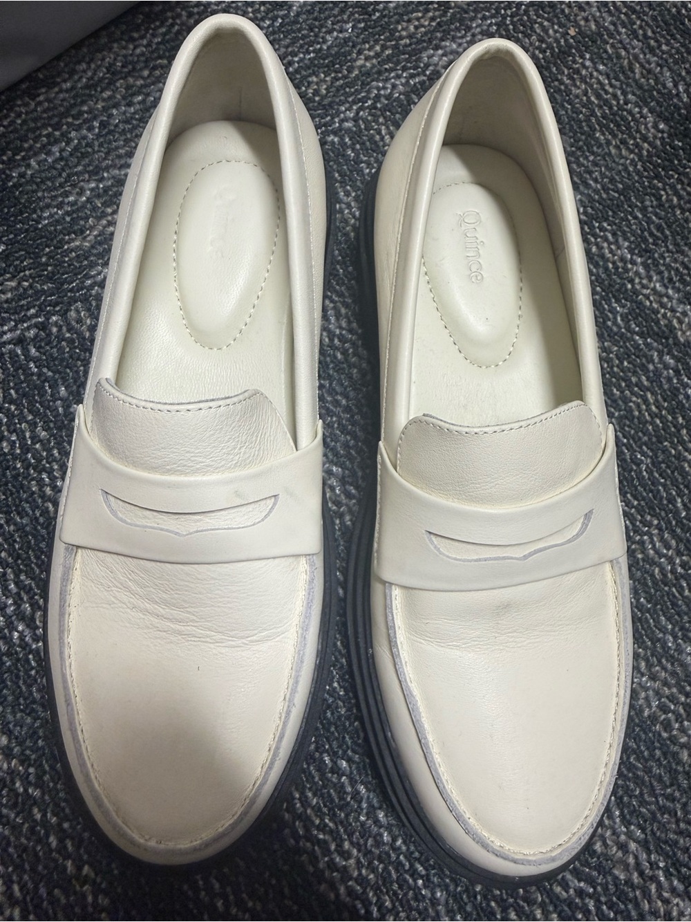 Quince women’s Cream Leather Penny Loafers